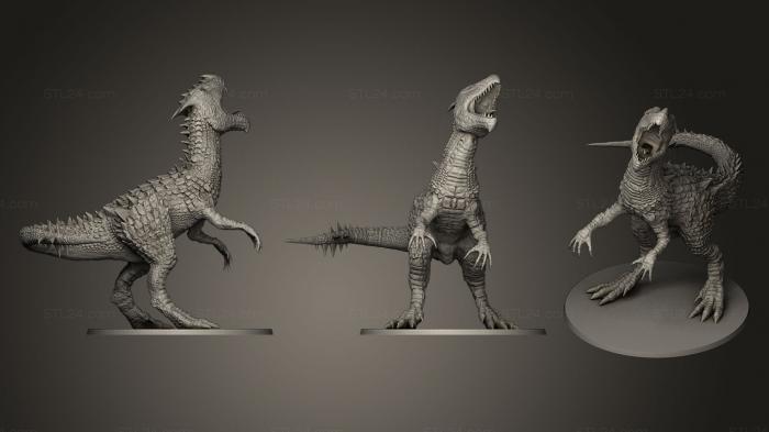 Animal figurines (Armored Raptor, STKJ_0711) 3D models for cnc